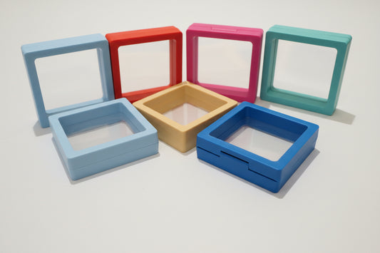 3d Floating Frame Coin Display Case — Coloured front
