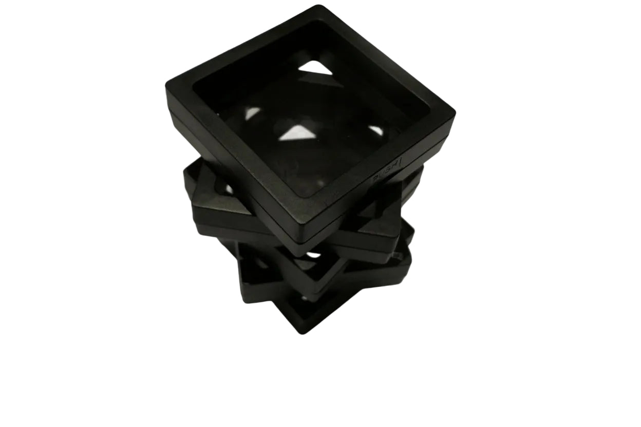 3d Floating Frame Coin Display Case — Black front