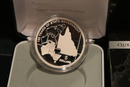 2009 Queensland 150 Years of State Government $5 Fine Silver Proof Coin — Royal Australian Mint reverse