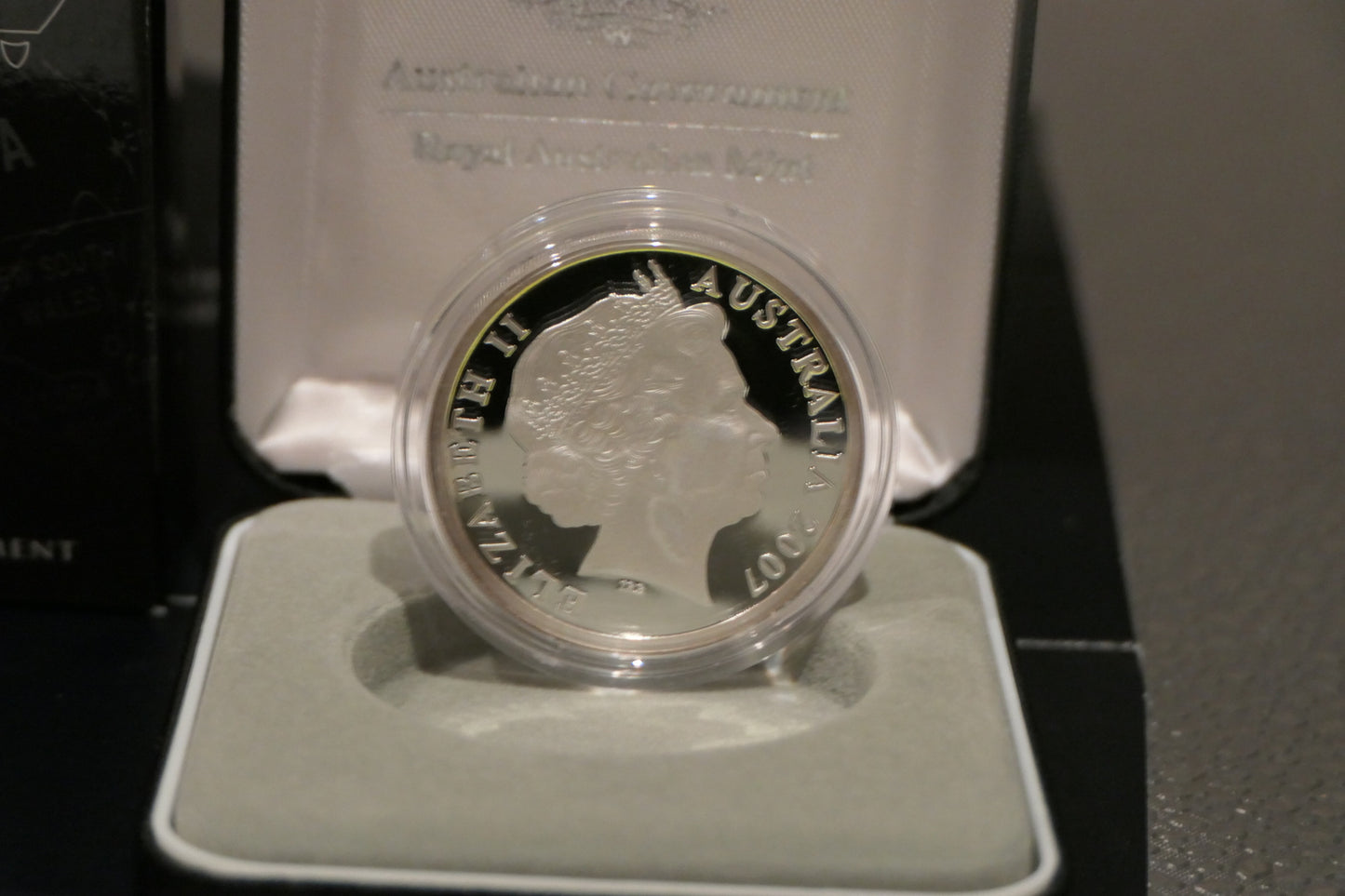 2007 South Australia 150 Years of State Government $5 Fine Silver Proof Coin — Royal Australian Mint image 3