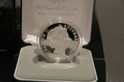 2007 South Australia 150 Years of State Government $5 Fine Silver Proof Coin — Royal Australian Mint image 3