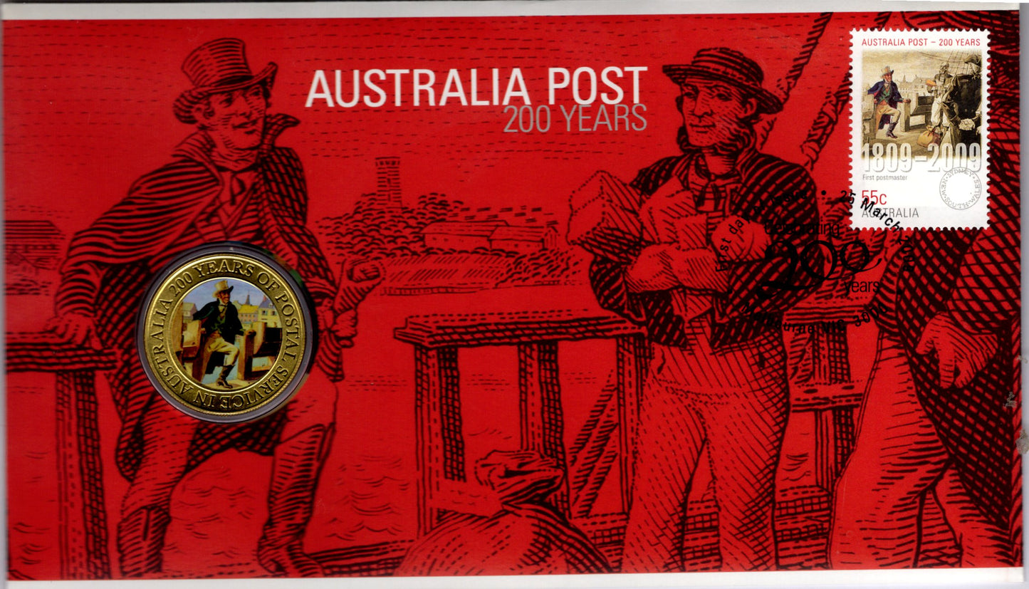 2009 Australia Post 200 Years PNC — Celebrating 200 Years Postmark Sydney Nsw front