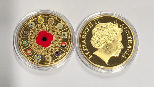 Red Poppy Remembrance Souvenier Medallion
