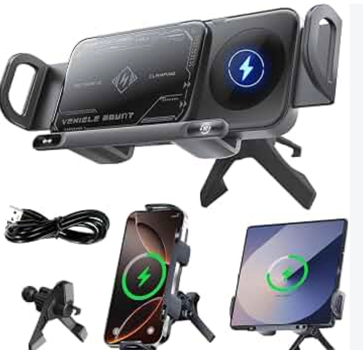 Folding Rotating Car Mount 90 degrees rotate