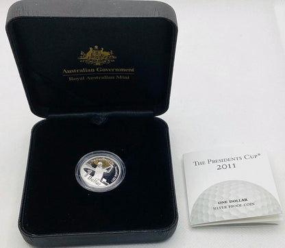 2011 The Presidents Cup $1 Dollar Silver Proof Coin