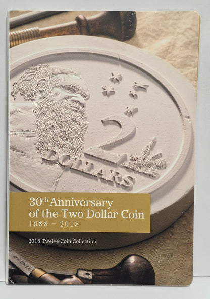 2018 30TH ANNIVERSARY OF THE TWO DOLLAR COIN $2 - 12 Coin Folder Set