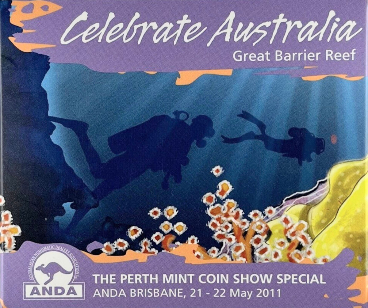 2011 Silver 1 Oz Proof Coins Celebrate Australia - Great Barrier Reef