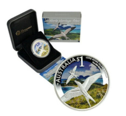 2012 1oz Silver - $1 World Heritage Sites Lord Howe Silver Coloured Proof Coin