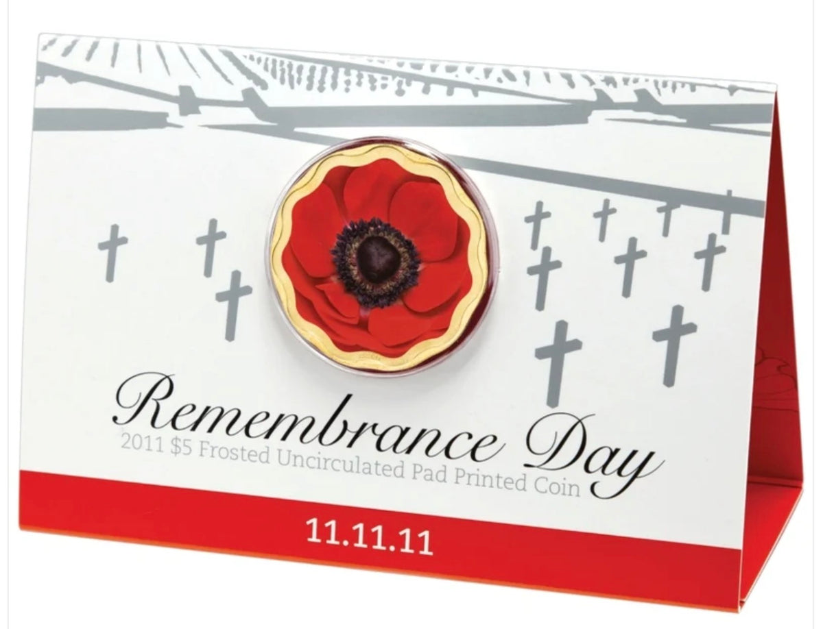 2011  $5. Remembrance Day Al-Bronze UNC