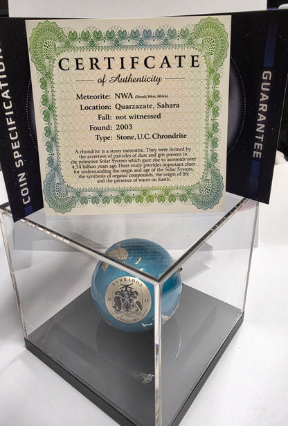 2022  Barbados, Blue Marble Endangered, Five Dollars,
