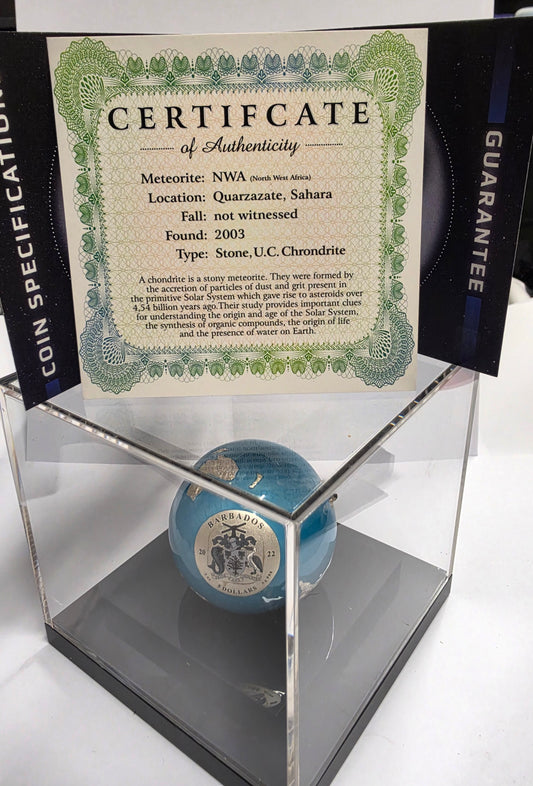 2022  Barbados, Blue Marble Endangered, Five Dollars,