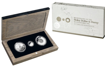 2013 Bicentenary of the Holey Dollar and Dump Three Coin Silver Proof Set