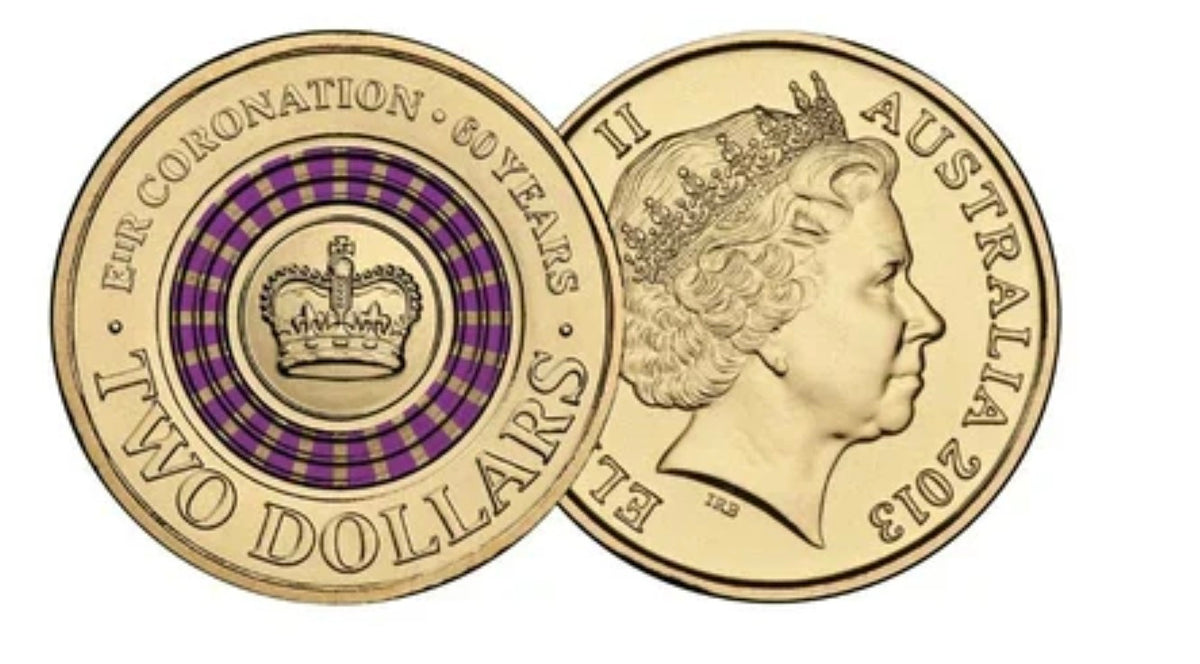 2013 $2 Queen's Coronation Genuine Chubb Coin Roll H/H UNC Uncirculated