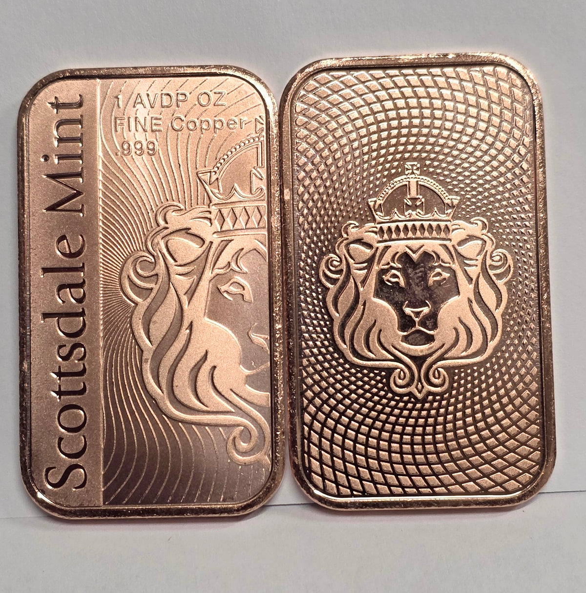 Scottsdale Vortex 1 AVDP Ounce Copper Bars