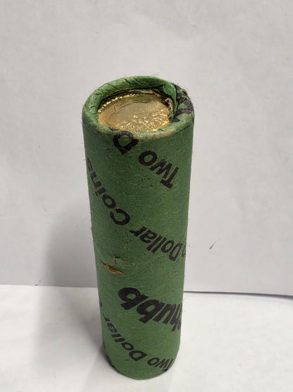 2013 $2 Queen's Coronation Genuine Chubb Coin Roll H/H UNC Uncirculated