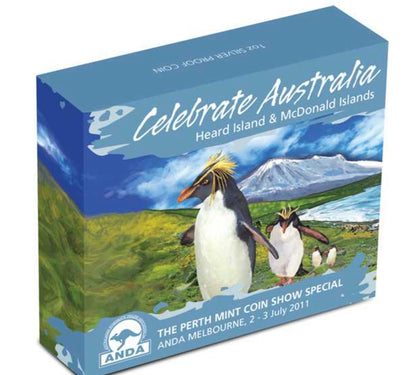2011 Silver 1 oz Proof Coin Celebrate Australia Heard & McDonald Islands