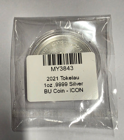 2021 Tokelau 1 oz Silver $5 ICON Mona Lisa (Prooflike)
