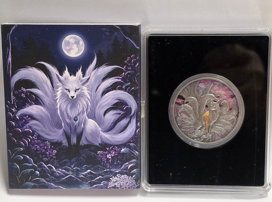 2025 Nine-tailed Fox Copper - Silver finish coin