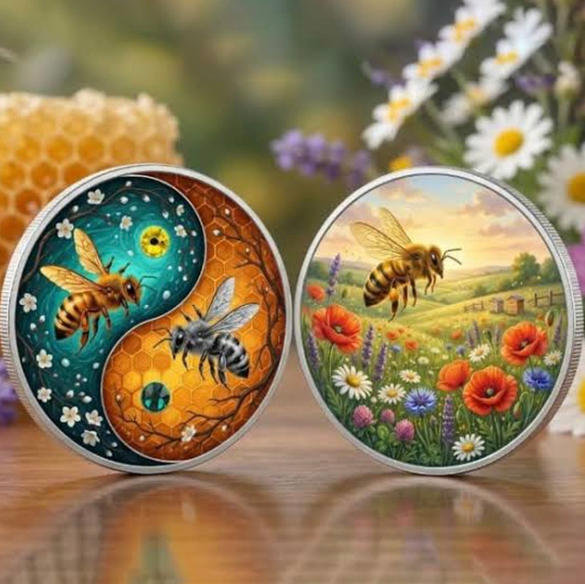 2026 Ultimate Honeybees 1oz bi-metal .999 Copper with Crystals