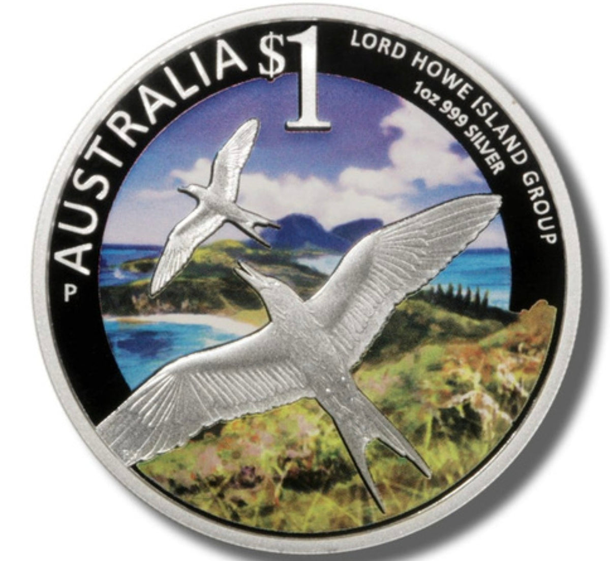 2012 1oz Silver - $1 World Heritage Sites Lord Howe Silver Coloured Proof Coin