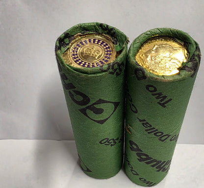2013 $2 Queen's Coronation Genuine Chubb Coin Roll H/T UNC Uncirculated