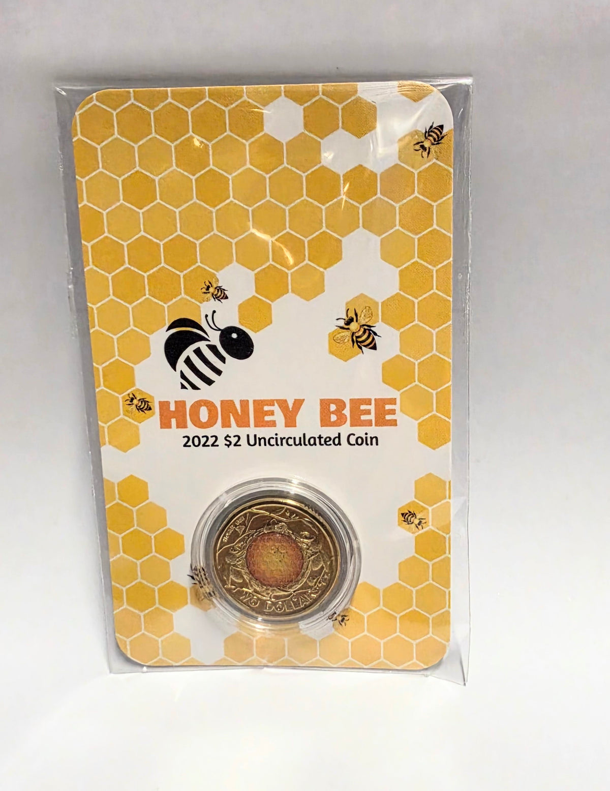 Honey Bee 2022 Two Dollar $2 Coloured Coin Rare Queen Honeybee Australia UNC
