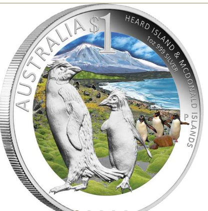 2011 Silver 1 oz Proof Coin Celebrate Australia Heard & McDonald Islands