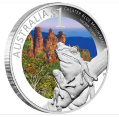 2011 Celebrate Australia - Greater Blue Mountains 1oz Silver Coin Show Special