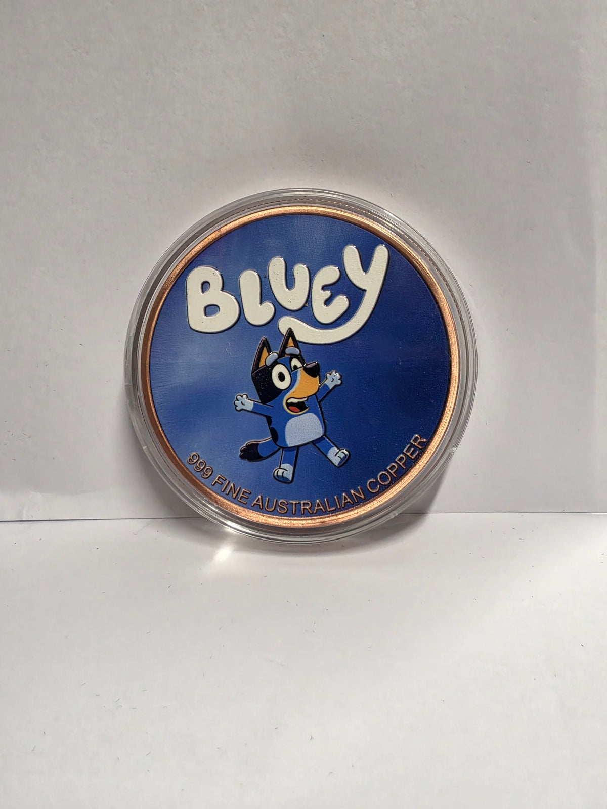 5 oz Coloured Bluey Bucks .999 Fine Copper Round