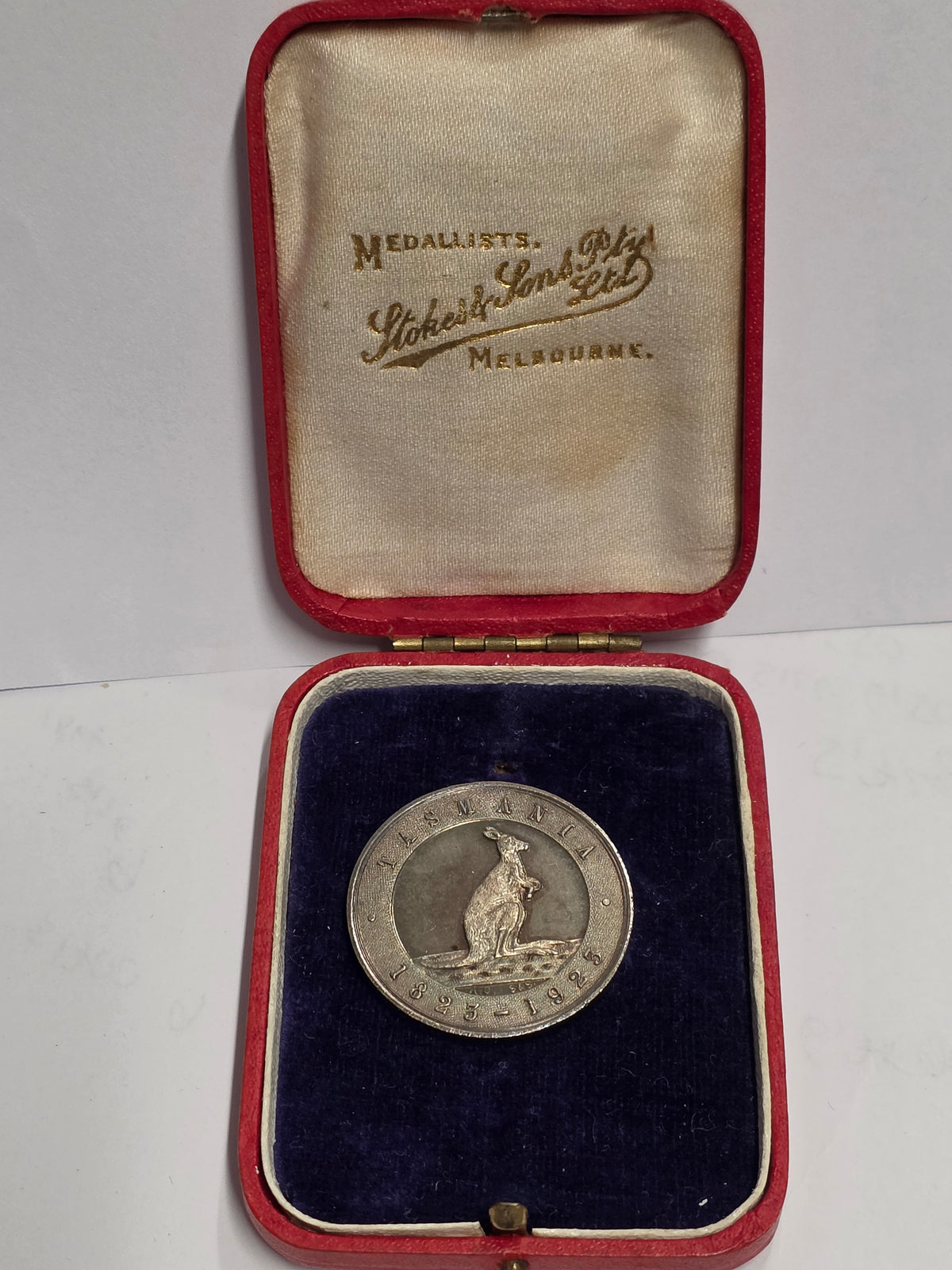 1923 Silver Medal Centenary of Macintosh & Degraves Tasmanian Shilling Token