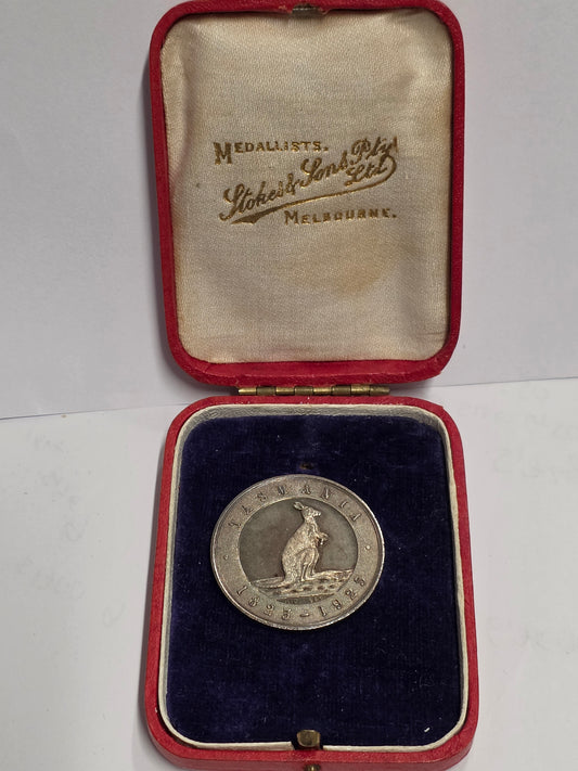1923 Silver Medal Centenary of Macintosh & Degraves Tasmanian Shilling Token