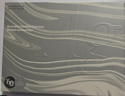 2026 SILVER Proof Year Set - 60th Anniversary of Decimal Currency Six Coin Silver Proof Set
