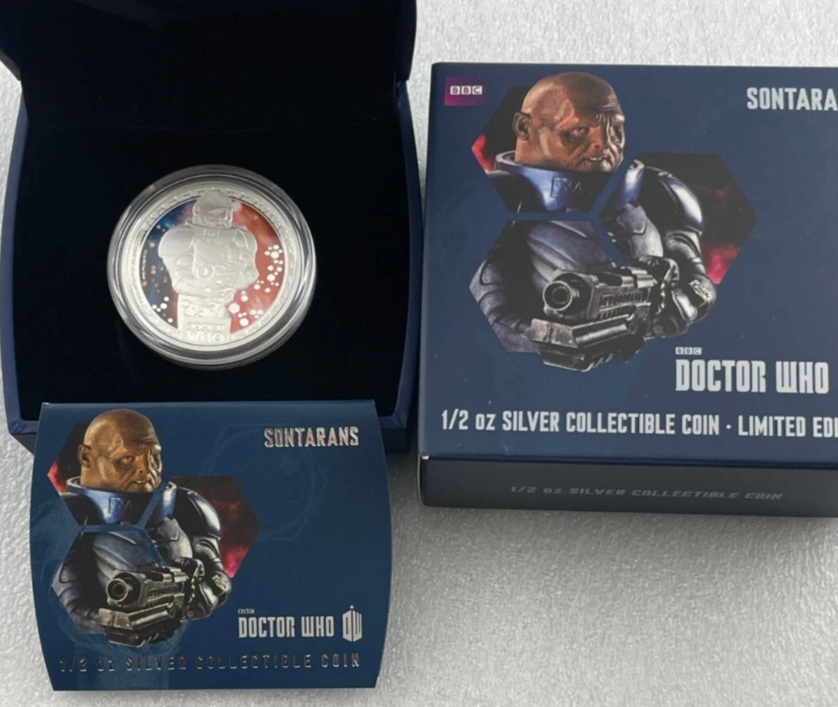 New Zealand Mint 2014 Niue Doctor Who Sontarans 1/2oz .999 Silver Proof Coloured